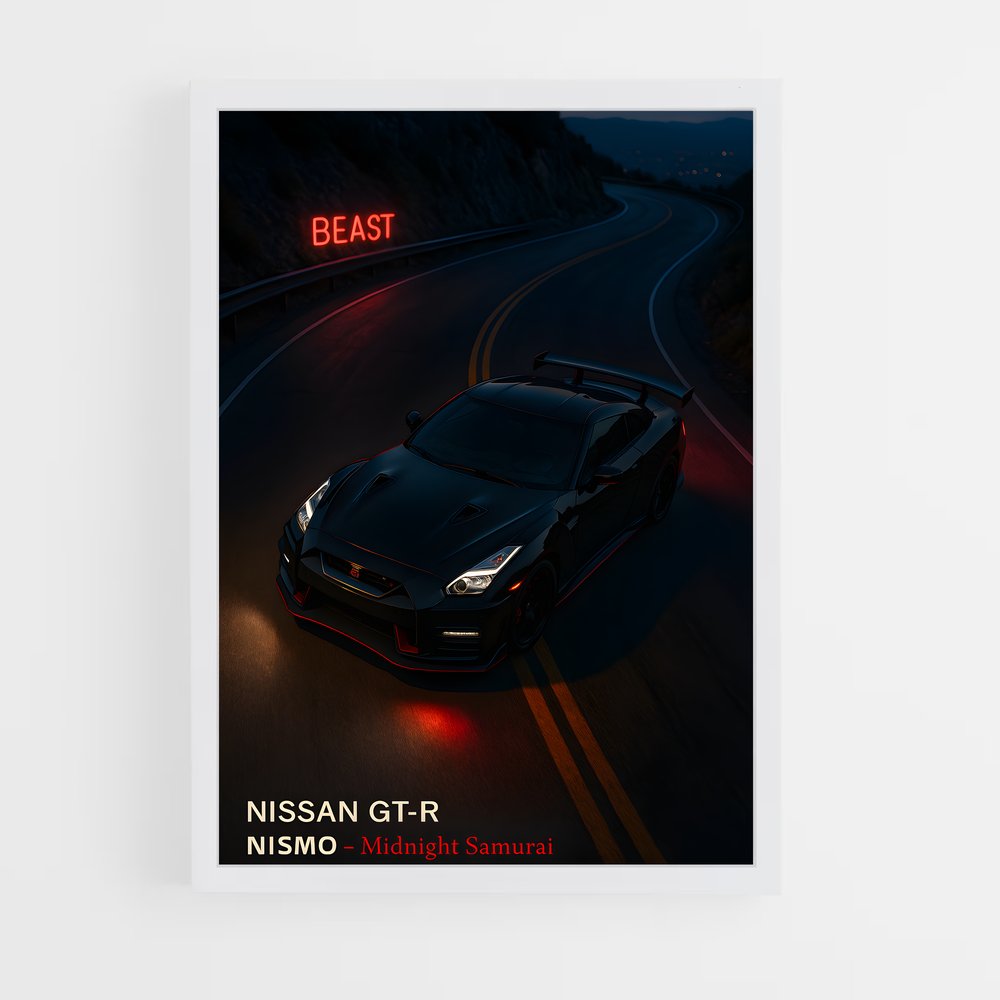 Poster magnifique Gt-r nismo – affiche Nissan (vue 3)